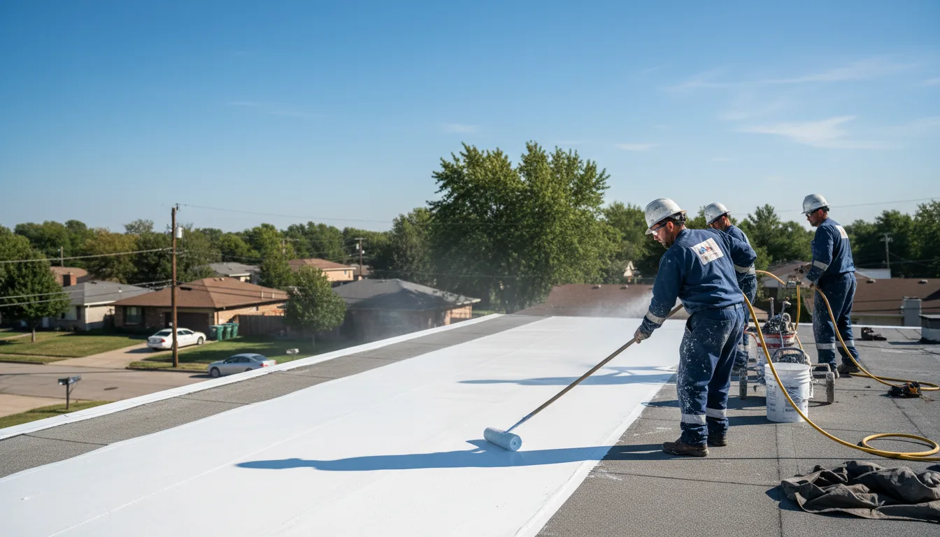 Commercial roof coating in Stockton, MO near me